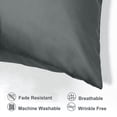 thumbnail image 3 of PiccoCasa 2 Pack Satin Pillowcases with Zipper Queen Size Pillow Cover, 21"x31", Grey, 3 of 7
