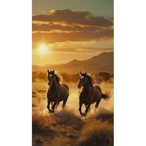 Jigsaw Puzzles 300 Piece for Adults-Galloping Horse Puzzle Educational Family Game Toys Adults Home Decoration Colorful Puzzle Gifts Thick Sturdy Hard Challenging Difficult Party Games Props