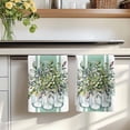 thumbnail image 7 of Sage Green Eucalyptus Leaves Kitchen Towels Set of 1, Pastoral Summer Botanical Elegant Absorbent Dish Towels for Kitchen, Microfiber Hand Towel, Quick Drying Tea Towel for Cleaning Dishcloths, 7 of 7
