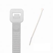 NavePoint 12 Inch Nylon Cable Wire Zip Tie 40 lbs - Natural White 400 Pack Lot Pcs Qty