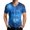 Royal Blue, variant on Men's V-Neck Short Sleeve T-Shirt with Gradient Effect - Soft Blend Color Design for Casual Hangouts, Beach Trips and Fashion-Forward Daily Wear,Blue L