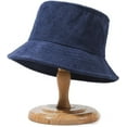 thumbnail image 2 of LinYooLi Unisex Corduroy Bucket Hat Adjustable Size Long Brim Fisherman Cap for Women Men, 2 of 7