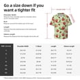 thumbnail image 7 of Vsdgher Strawberry Floral Print Men's Wrinkle Free Untucked Cuban Shirt Business Casual Button Down Shirts Short Sleeve Shirt, 7 of 7