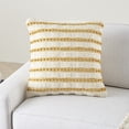 thumbnail image 4 of Mina Victory Life Styles Woven Lines And Dots 18"X18" Yellow Indoor Throw Pillow, 4 of 5