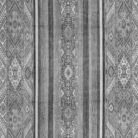 Ahgly Company Indoor Square Oriental Gray Modern Area Rugs, 4' Square