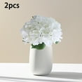 thumbnail image 4 of Ramo de flores de 2 piezas para San Valentín, regalo para el hogar, hortensia, flores para fiesta Blanco, 4 of 5