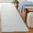 thumbnail image 2 of SAFAVIEH Montauk Carver Striped Cotton Runner Rug, Turquoise/Ivory, 2'3" x 9', 2 of 8