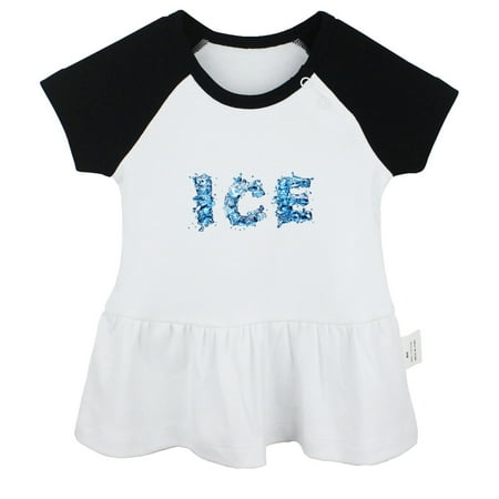 

Nature Ice Pattern Dresses For Baby Newborn Babies Skirts Infant Princess Dress 0-24M Kids Graphic Clothes (Black Raglan Dresses 12-18 Months)