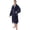 Navy Blue, variant on Mens Soft Robe, Plush Fluffy Fleece Bathrobe for Men, Long Sherpa Spa Robe with Shawl Collar (Black,L/XL)