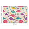 thumbnail image 5 of Colorful Dinosaur and Tropical Flannel Non Slip Door Rugs,Washable Door Mats Indoor,Decorative Door Mats,Dirt-Resistant and Absorbent Doormat for Entrance,Bedroom,Kitchen,Bathroom,23.5"x16", 5 of 5