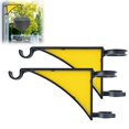 thumbnail image 2 of Plant Hangers,2 Pack Hangs Fence Post Hanger for Bird Feeders, Yellow, 2 of 5