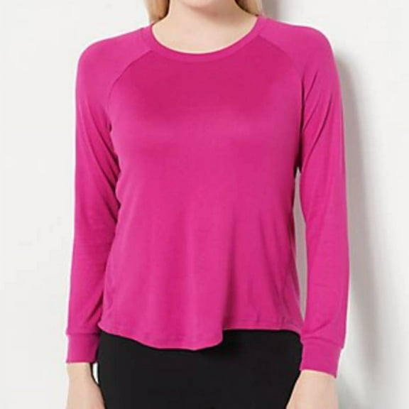 MUK LUKS Butter Knit Rib Knit Long Sleeve Top, Size 1X