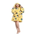 thumbnail image 3 of Wearable Blanket Hoodie for Adults Sherpa All Patterns Oversized Sweatshirt Blanket with Pockets, 3 of 6