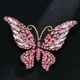 thumbnail image 2 of Soumake Butterflies Shape Large Lapel Pin Christmas Rhinestone Shiny Brooch Pin Scarf Clip, 2 of 5