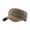 Khaki, variant on Cotton Twill Flat Top Peaked Hat Army Military Cadet Cap Baseball Cap Breathable Retro Adjustable Sun Hats for Men and Women