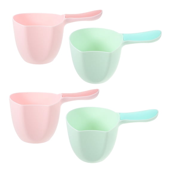 HEALEEP 4-Piece Plastic Bathing Water Scoop Set Assorted Colors for Home and Bathroom Use
