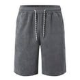 thumbnail image 4 of DPTALR George Corduroy Shorts Men with Pockets Drawstring Elastic Waist for Spring Summer Beach Casual Shorts #Gray Big and Tall Men XL, 4 of 5