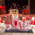 thumbnail image 4 of Decoraciones de fiesta de amor Adornos de carta de montaje de bricolaje de madera Wmkox8yii  gf7680, 4 of 4