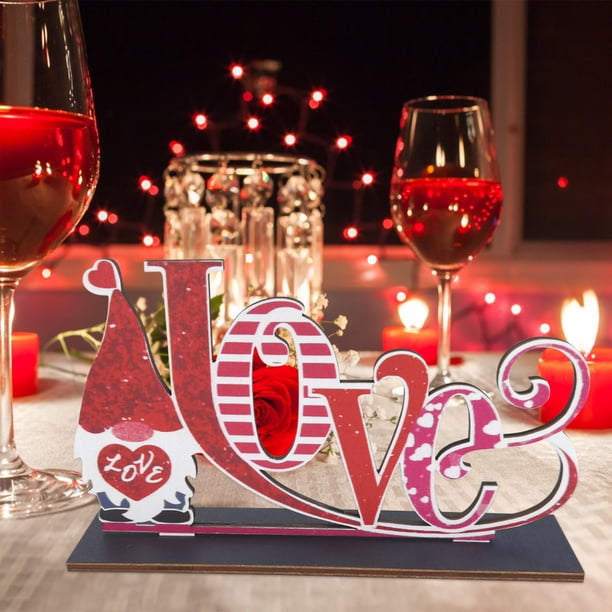 Xihbxyly Adornos de Letras de Madera para Hacer Tú Mismo, Decoración de San Valentín, Regalo Único para Las Fiestas, Perfectos para El Hogar y El Hotel, Ideales para Centros Comerciales y Fiestas, Pa