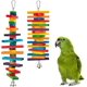 thumbnail image 5 of 2 juguetes masticables para pájaros pequeños y loros - Bloques de madera natural multicolor recomendados para cotorras, loros, cacatúas y loros grises africanos TUNC Sencillez, 5 of 5