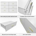 thumbnail image 7 of Tcbosik Dresser with 6 Drawers, 47.2" Modern Chest of Drawers for Bedroom, Living Room, Easy Assembly, Antique White, 7 of 7