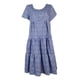 thumbnail image 4 of Qarigey Vestido de manga corta con cuello en V y volantes estampados para mujer Vestidos Azul XXL, 4 of 6