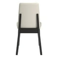 thumbnail image 6 of Weston Home Alta Wood Finish White Vegan Leather Dining Chair, Set of 2, Black Oak, 6 of 8
