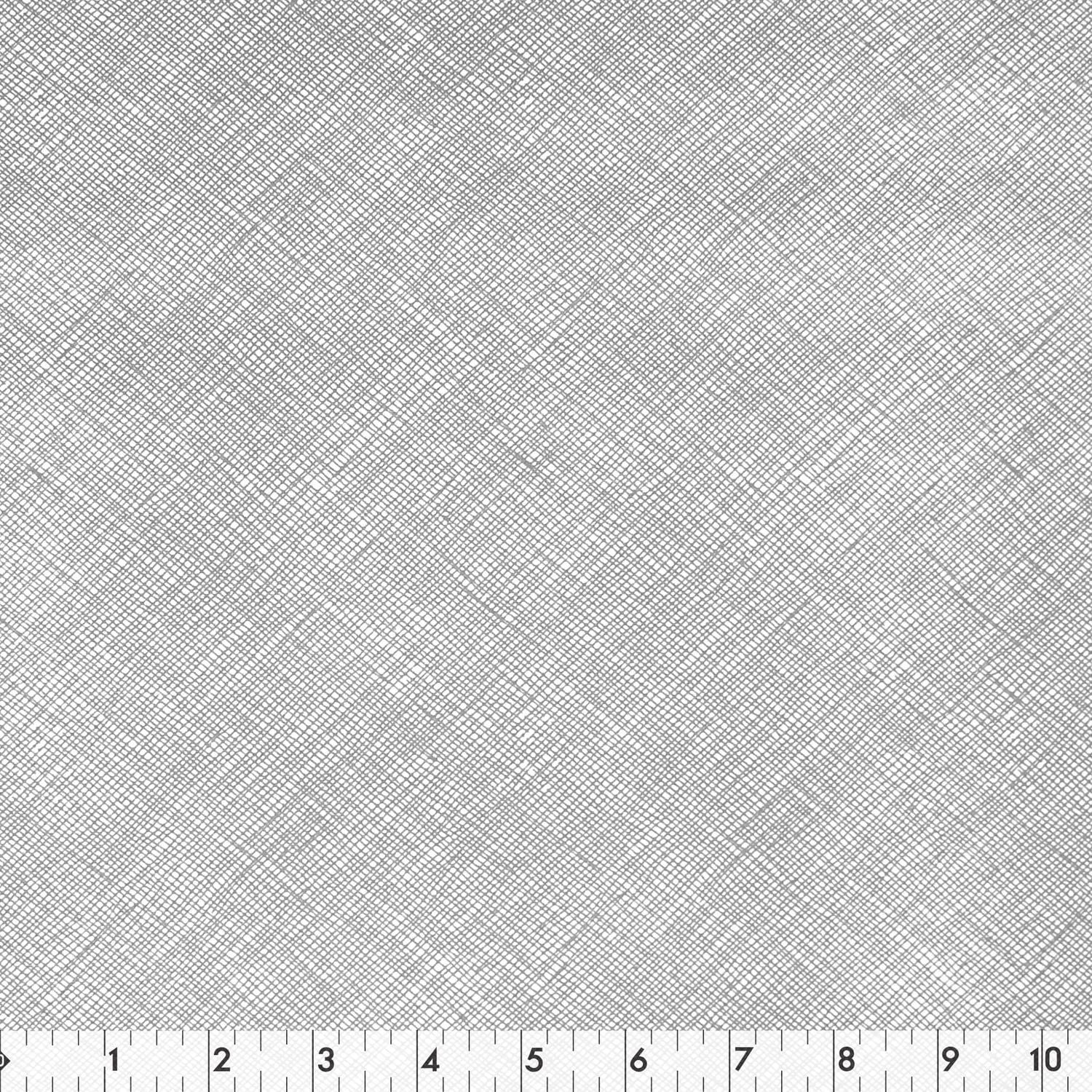 Fabric Creations White with Grey Pencil Crosshatch Fat Quarter Pre-Cut Fabric - 18" x 21" / 45cm x 53cm