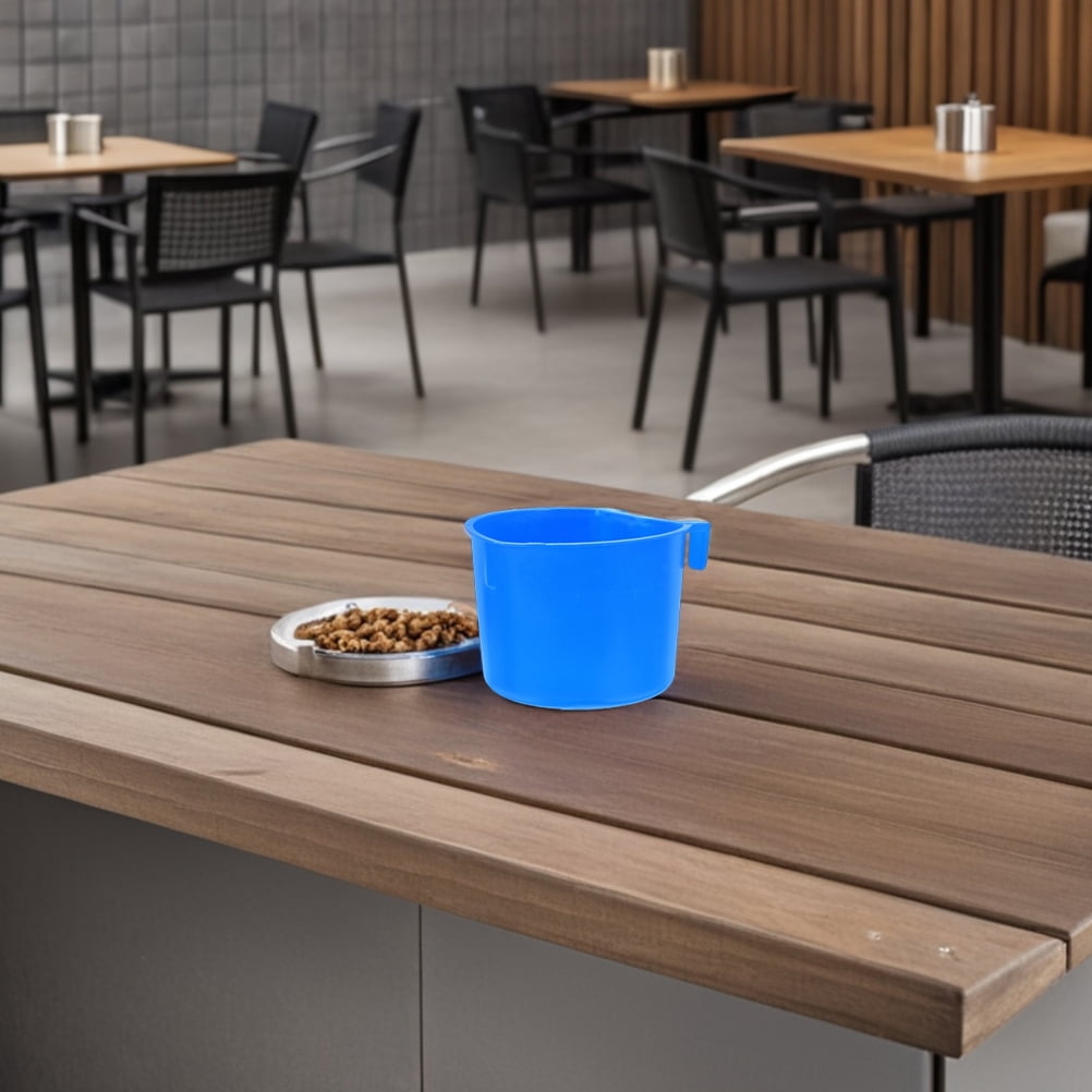 Mobutofu 8Pcs Blue Durable Plastic Bird Feeding Bowls for Small Animals and Rabbits