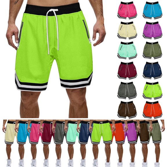 Bovxnpu Mens Casual Shorts Summer Beach Shorts Sports Shorts, Men's Summer Sports Fitness Breathable Shorts