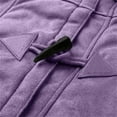 thumbnail image 6 of Breezora Women's Loose Fit Lapel Denim Jacket Button Down Warm Lined Coat for Winter Outerwear and Daily Use XXXXL Size Purple, 6 of 7