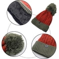 thumbnail image 5 of Visland Womens Pom Beanie Hat Scarf&Mask Set,Fleece Lined Knit Ski Winter Warm Set, 5 of 7