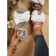 thumbnail image 2 of Women Bow Decor Flat Sandals  Vacation Polyester Two-way Wear Sandals, 2 of 7