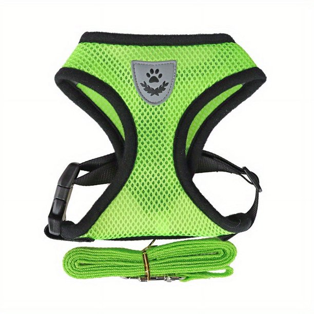Adjustable Dog Harness Vest Breathable Comfortable Pet Mesh Chest Strap Dog Walking Leash
