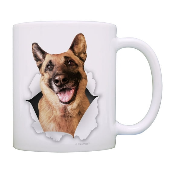 ThisWear German Shepherd Gifts Cute German Shepherd Dog Mug K9 Mom or K9 Dad Gifts Coffee Mug