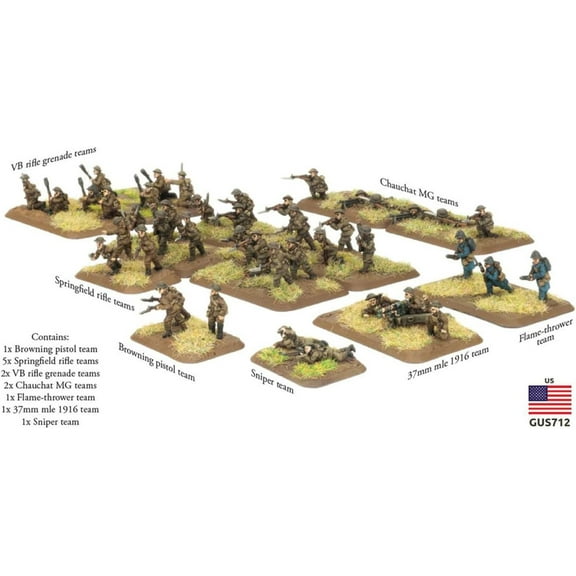 Flames of War The Great War American Rifle Platoon GUS712
