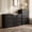 Black-C, variant on Asofer 2PCS Bedroom Furniture Sets, Wide Dresser & Tall Chest Combo, White