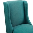 thumbnail image 3 of Modway Baron 30.5" Solid Rubberwood Polyester Fabric Bar Stool in Teal Blue, 3 of 8