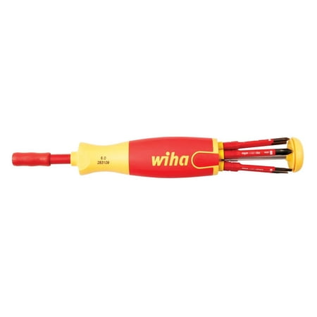 UPC: 0084705283944 | Wiha 28394 SlimLine Insulated 6in1 MultiDriver Slot Phillips Square Screwdriver