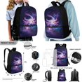thumbnail image 2 of ZUXONGSY Axolotl Galaxy Print Backpack Set for Teens Boys Girls 17 Inch School Bags Student Backpack 4 Pieces Bookbags Set School Bag with Pencil Case Lunch Box and Water Bottle Holder, 2 of 6