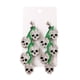 thumbnail image 1 of Ruifaya Lindos pendientes de tuerca con forma de calavera y esqueleto chapados en oro con cristales y diamantes de imitación para mujer, 1 of 1