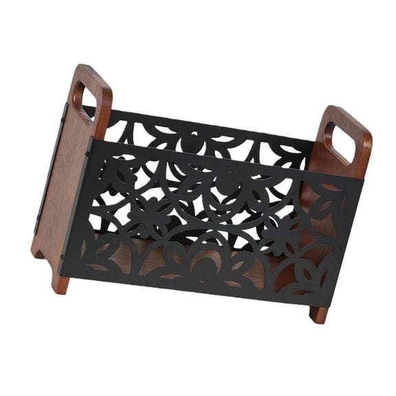 YIEMEEN Multifunctional Floor Standing Storage Rack for Books Magazines Newspapers Wooden Organizer Elegant Home Decoration