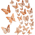 thumbnail image 3 of 12 pegatinas de pared de mariposas huecas para decoración festiva de Navidad para el hogar, pegatinas de mariposas 3D, 3 of 6