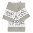 thumbnail image 2 of Authentic Hotel and Spa  Turkish Cotton Circles Embroidered Light Grey 3-piece Towel Set, 2 of 5