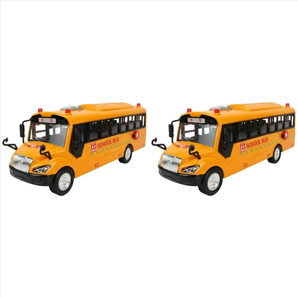 2X Juguete de Inercia Escolar de Gran Tamaño para Niños Modelo de Juguete Coche con Luz de Sonido para Niños Regalo de Cumpleaños de Juguete
