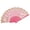 Pink, variant on Farfi Handheld Fan Vintage Style Bright Color Exquisite Pattern Fine Workmanship Ultralight Cloth Retro Chinese Style Folding Fan Photography Prop Office Supplies (Black)