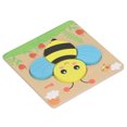 thumbnail image 1 of Educational Learning Puzzl, Exquisite Water Paint Cartoon Animal Puzzle Bee Pine Wood Safe Large Size  For Bedroom For Nursery School Bee, 1 of 8