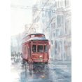 thumbnail image 2 of Harper, Ethan 25x32 Black Ornate Wood Framed with Double Matting Museum Art Print Titled - Watercolor Streetcar Study II, 2 of 4