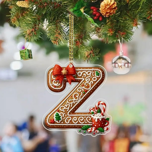 26 Letters Christmas Tree Decoration Pendant Christmas Tree Ornaments Personalized DIY Christmas Ornaments Christmas Decoration Xmas Tree Hanging Decor Feature