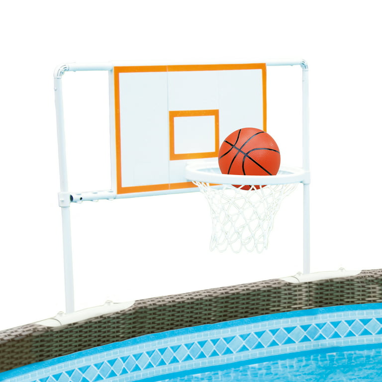 Summer Waves Basketball Set Metal Swimming Above Pools Frame for 10\'-20\' Ground